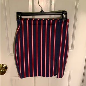 mini striped skirt from boohoo